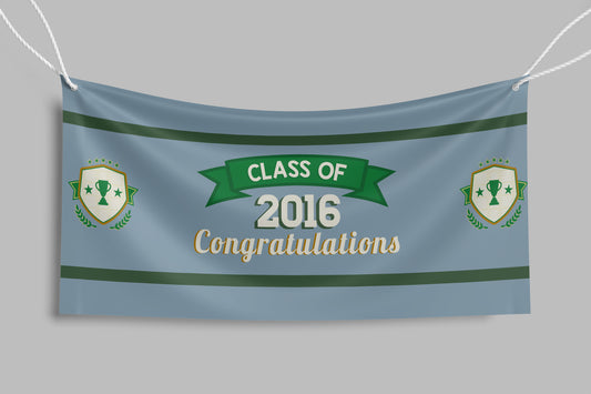 Sign School Congratulations Class 2016 Blue 27.9x10cm
