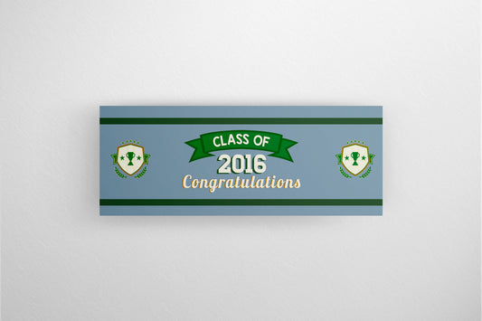 Sign School Congratulations Class 2016 Blue 27.9x10cm