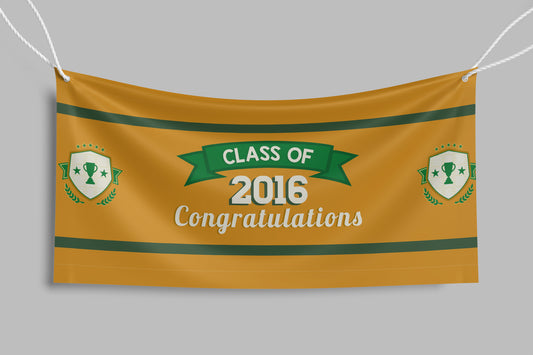 Sign School Congratulations Class 2016 Yellow 27.9x10cm