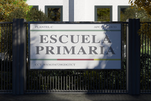 Signage School Escuela Primaria 160x100cm