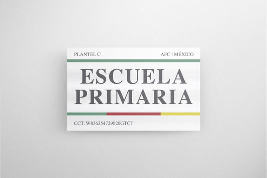 Signage School Escuela Primaria 160x100cm