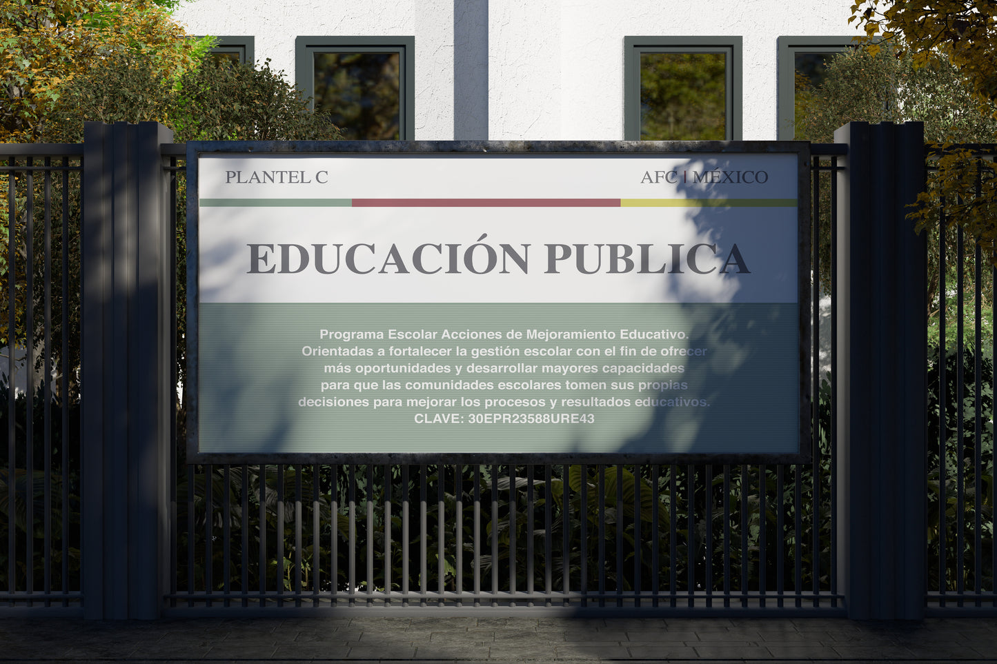Signage School Escuela Primaria Educación Publica 185x100cm