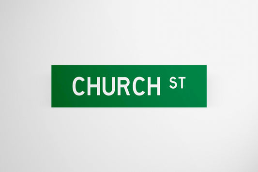 Sign Urban Church Street 82.5x22.5cm