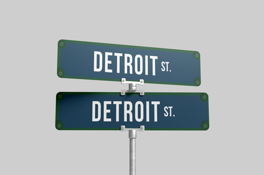 Sign Urban Detroit Street 90x19.5cm