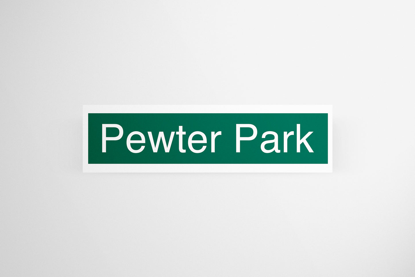 Sign Urban Pewter Park 27.9x7.5cm