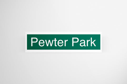 Sign Urban Pewter Park 27.9x7.5cm