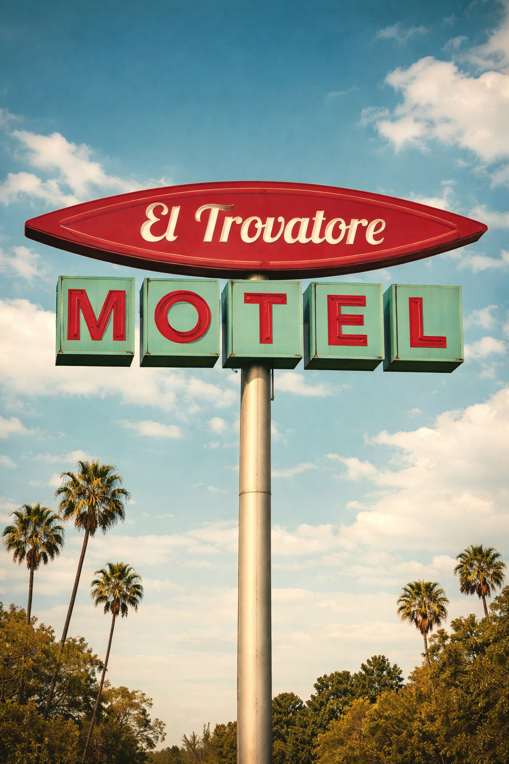 Print Hotel Signage Motel El Trovatore 282x192cm