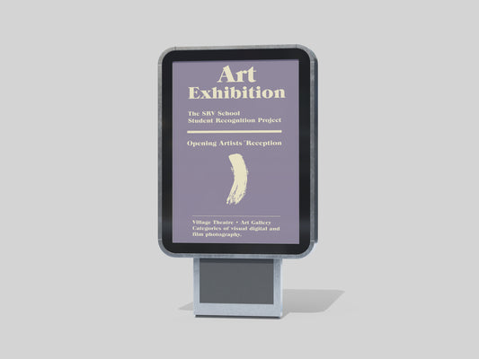 Urban Advertisement Art Exhibition Purple 100x170cm