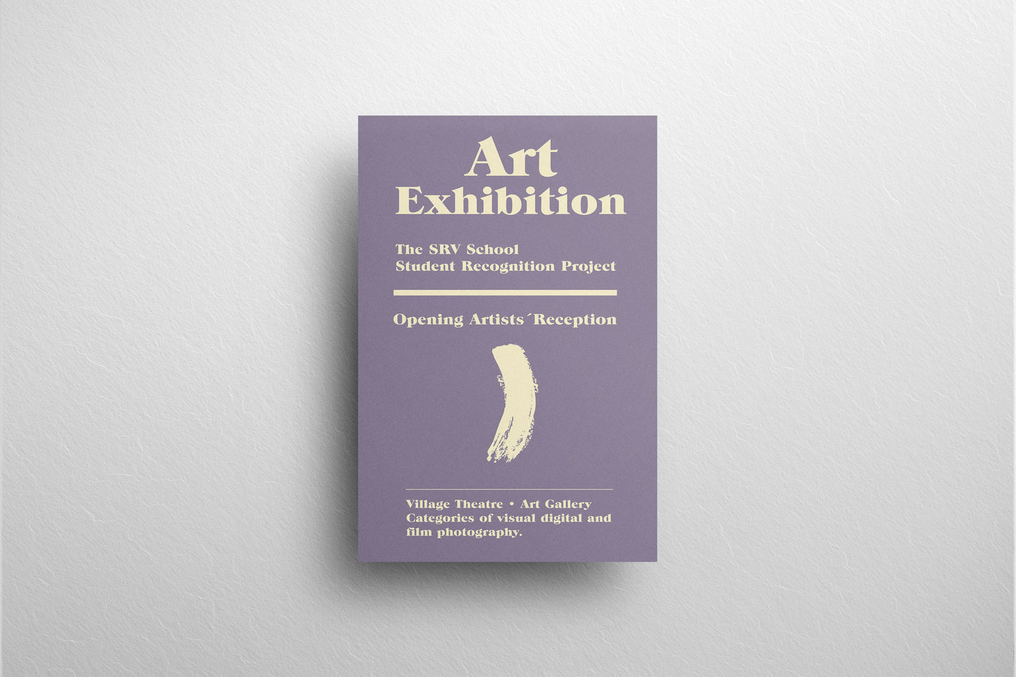 Urban Advertisement Art Exhibition Purple 100x170cm