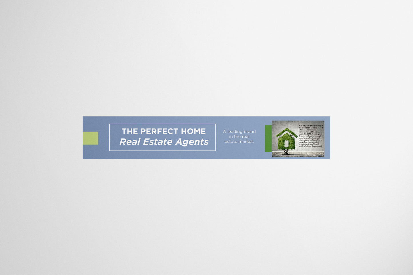 Sign Advertisement Estate Market 139x24cm