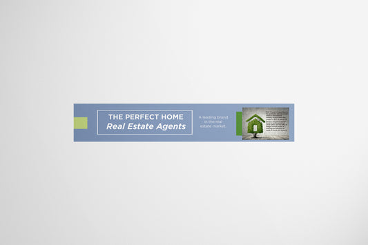 Sign Advertisement Estate Market 139x24cm