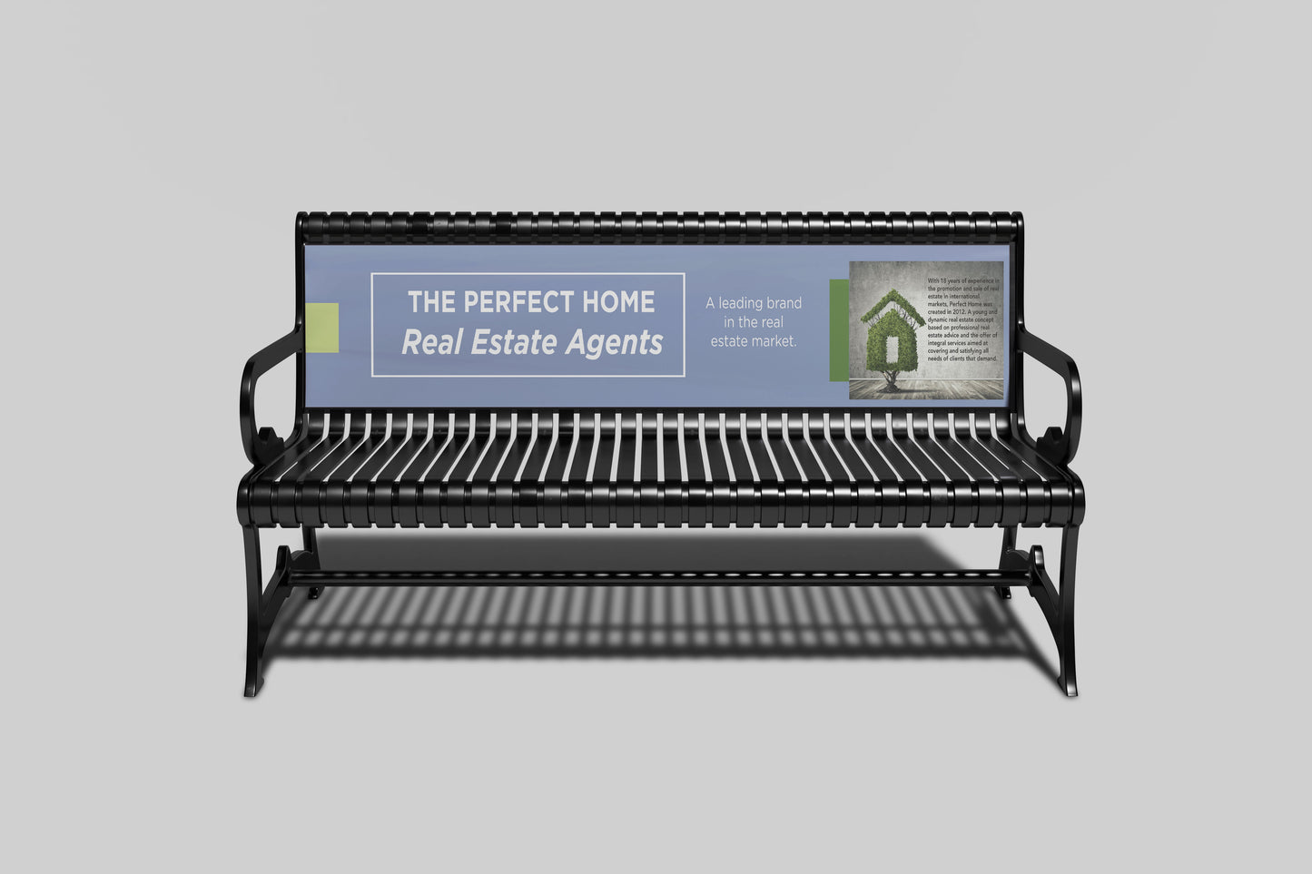 Sign Advertisement Estate Market 139x24cm