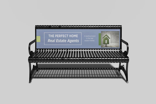 Sign Advertisement Estate Market 139x24cm