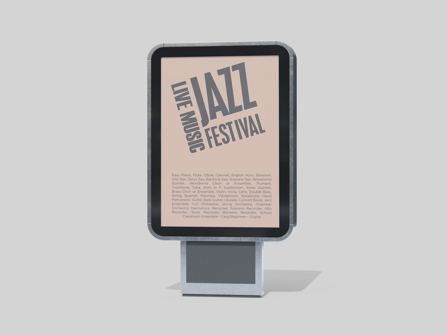 Sign Advertisement Jazz Festival 117x176cm