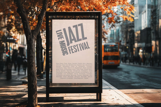 Sign Advertisement Jazz Festival 117x176cm