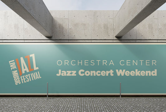 Sign Advertisement Jazz Festival 139x24cm