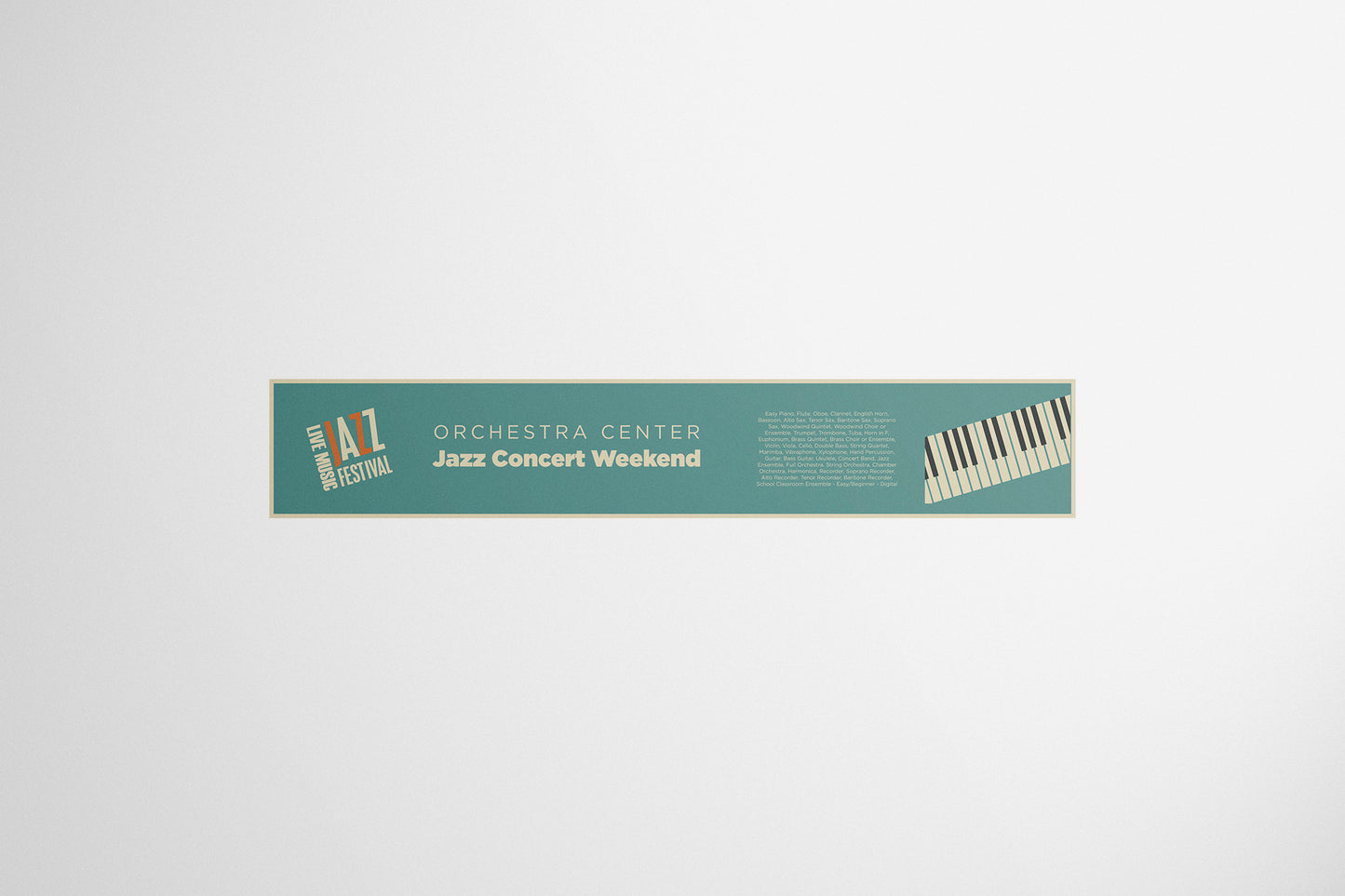 Sign Advertisement Jazz Festival 139x24cm