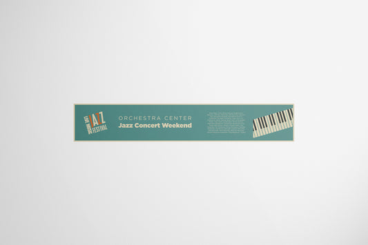 Sign Advertisement Jazz Festival 139x24cm