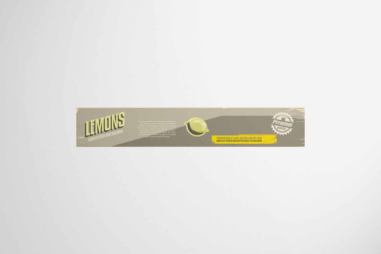 Sign Advertisement Lemons 139x24cm