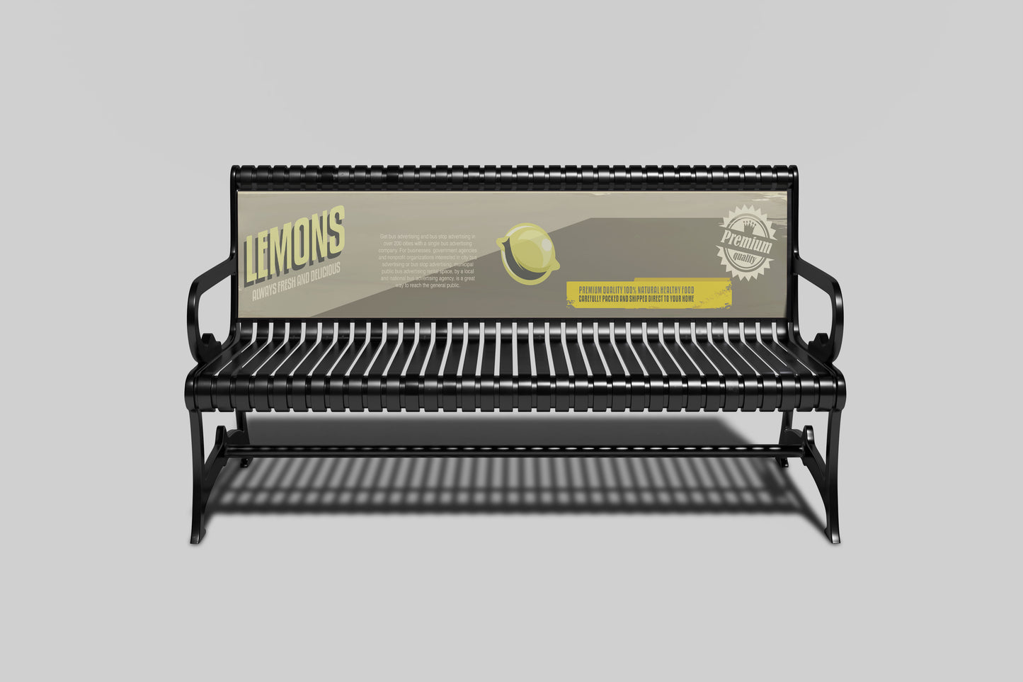 Sign Advertisement Lemons 139x24cm