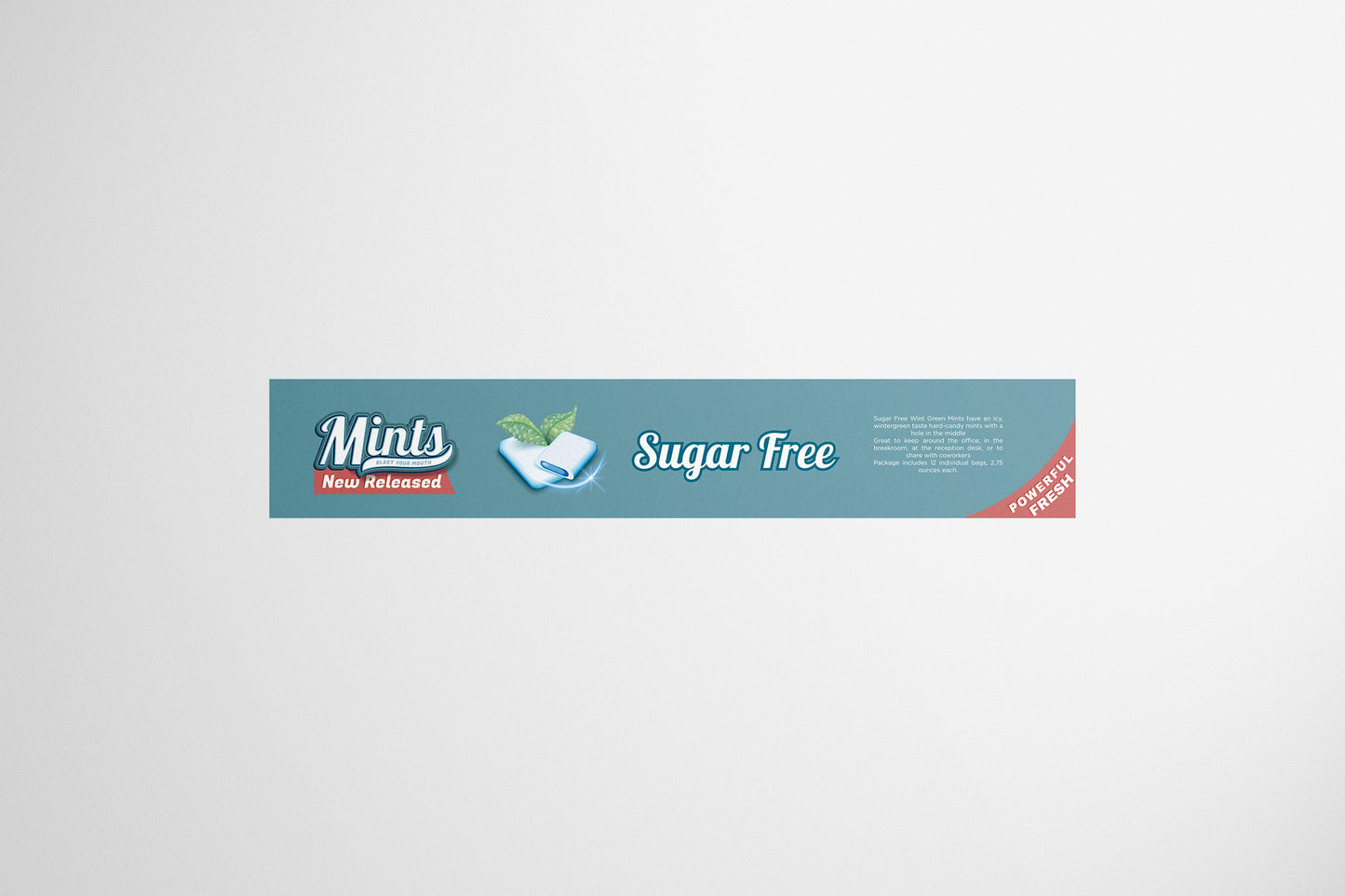 Sign Advertisement Mints 139x24cm