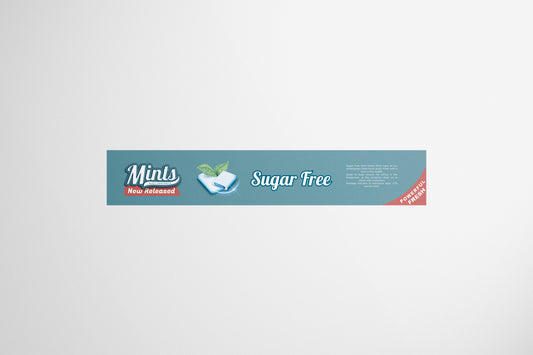 Sign Advertisement Mints 139x24cm