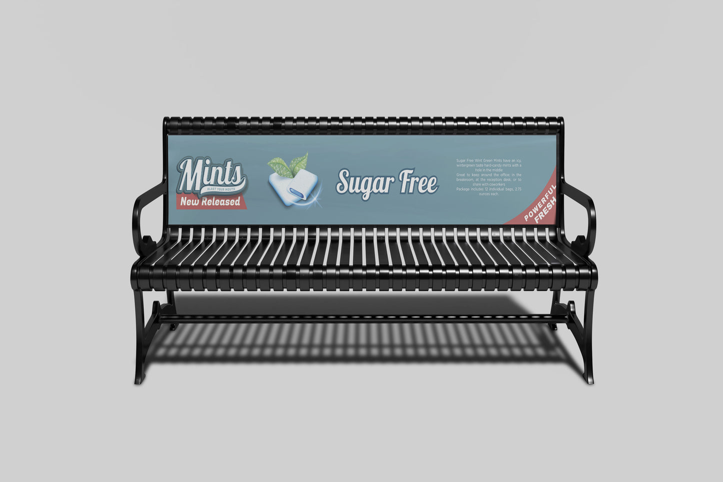 Sign Advertisement Mints 139x24cm