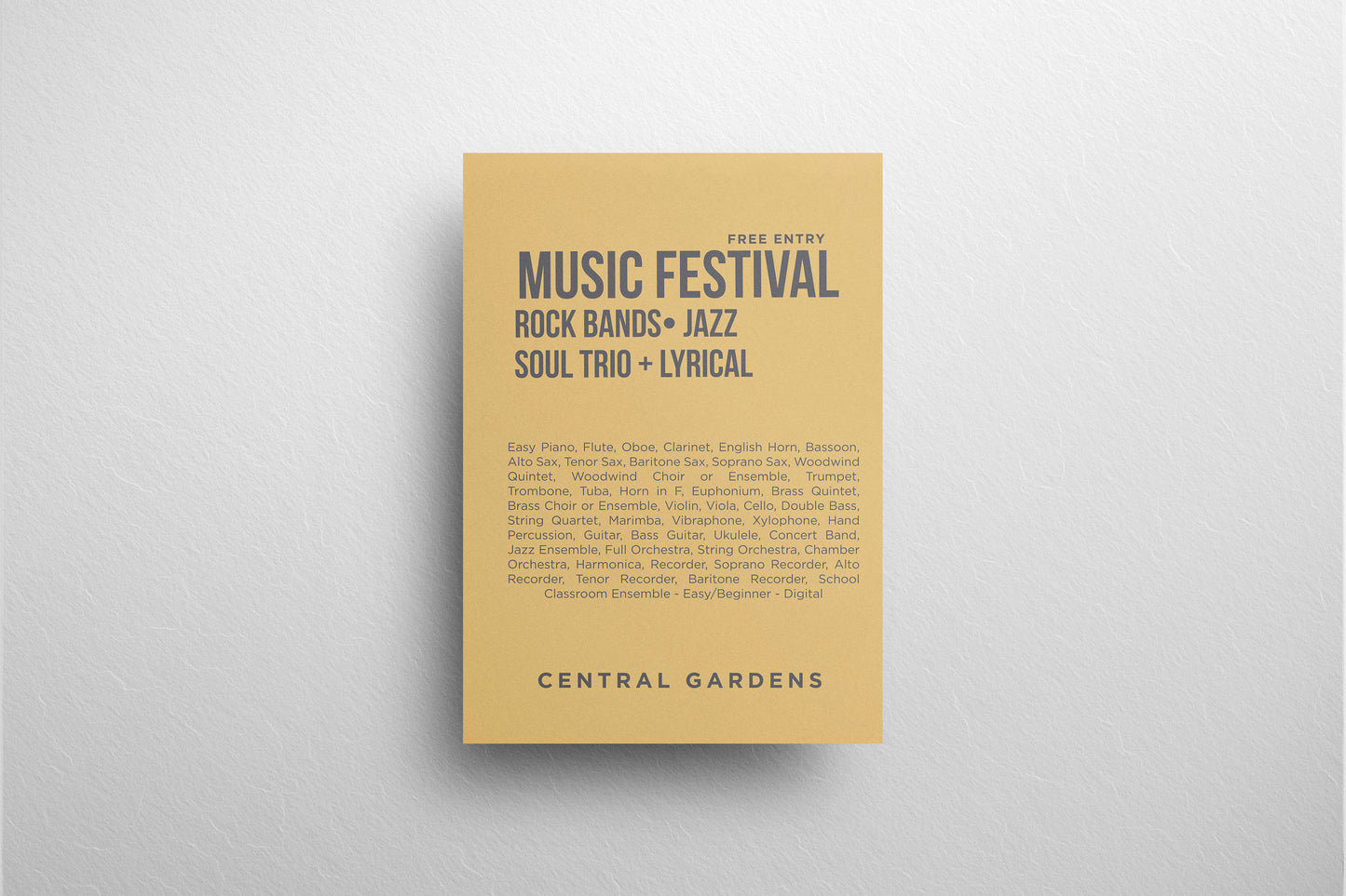 Sign Advertisement Music Festival 117x176cm