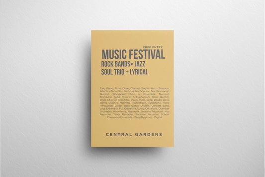 Sign Advertisement Music Festival 117x176cm