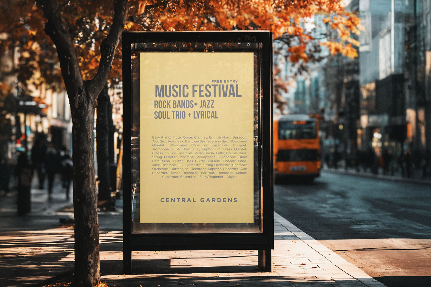 Sign Advertisement Music Festival 117x176cm