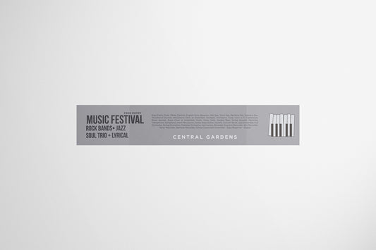 Sign Advertisement Music Festival 139x24cm