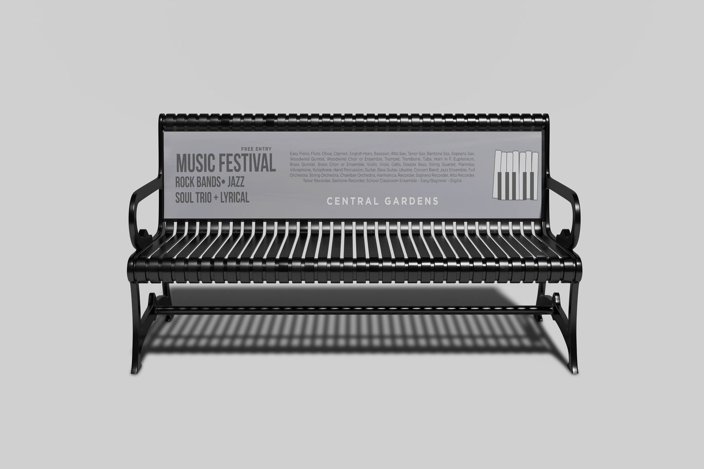Sign Advertisement Music Festival 139x24cm