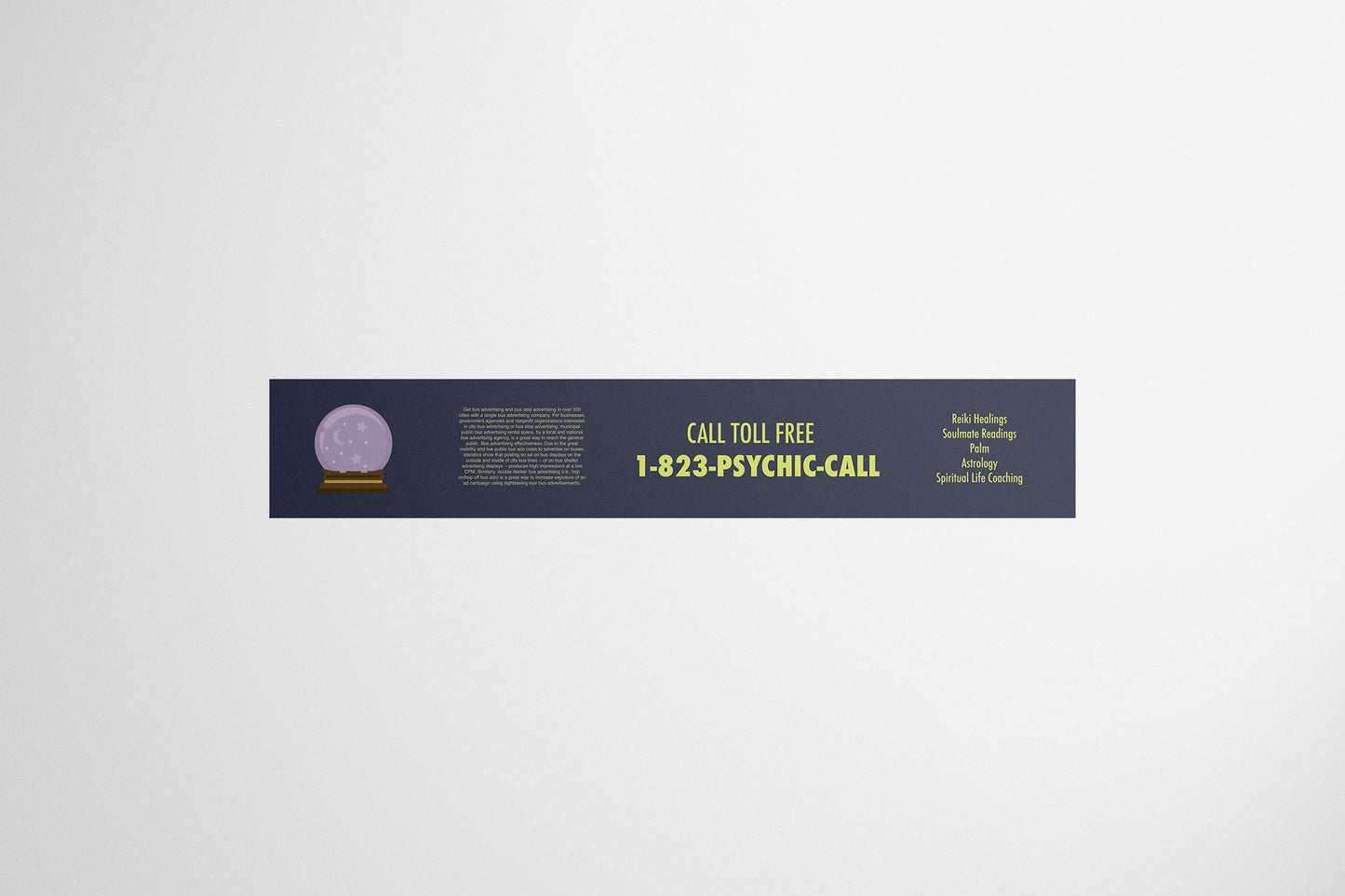Sign Advertisement Psychic 139x24cm