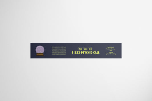 Sign Advertisement Psychic 139x24cm
