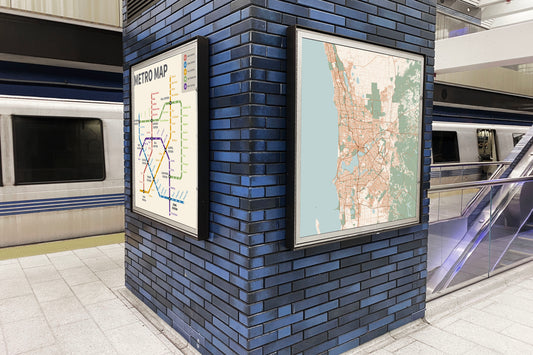Sign Metro City Map 50x60cm