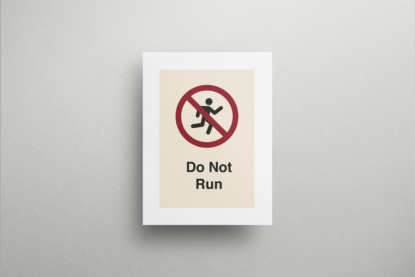 Sign Metro Do Not Run 60x80cm