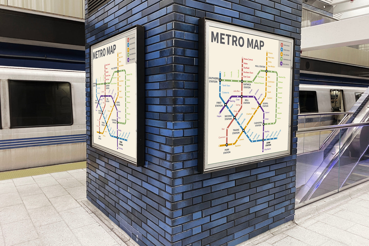 Sign Metro Map 120x110cm