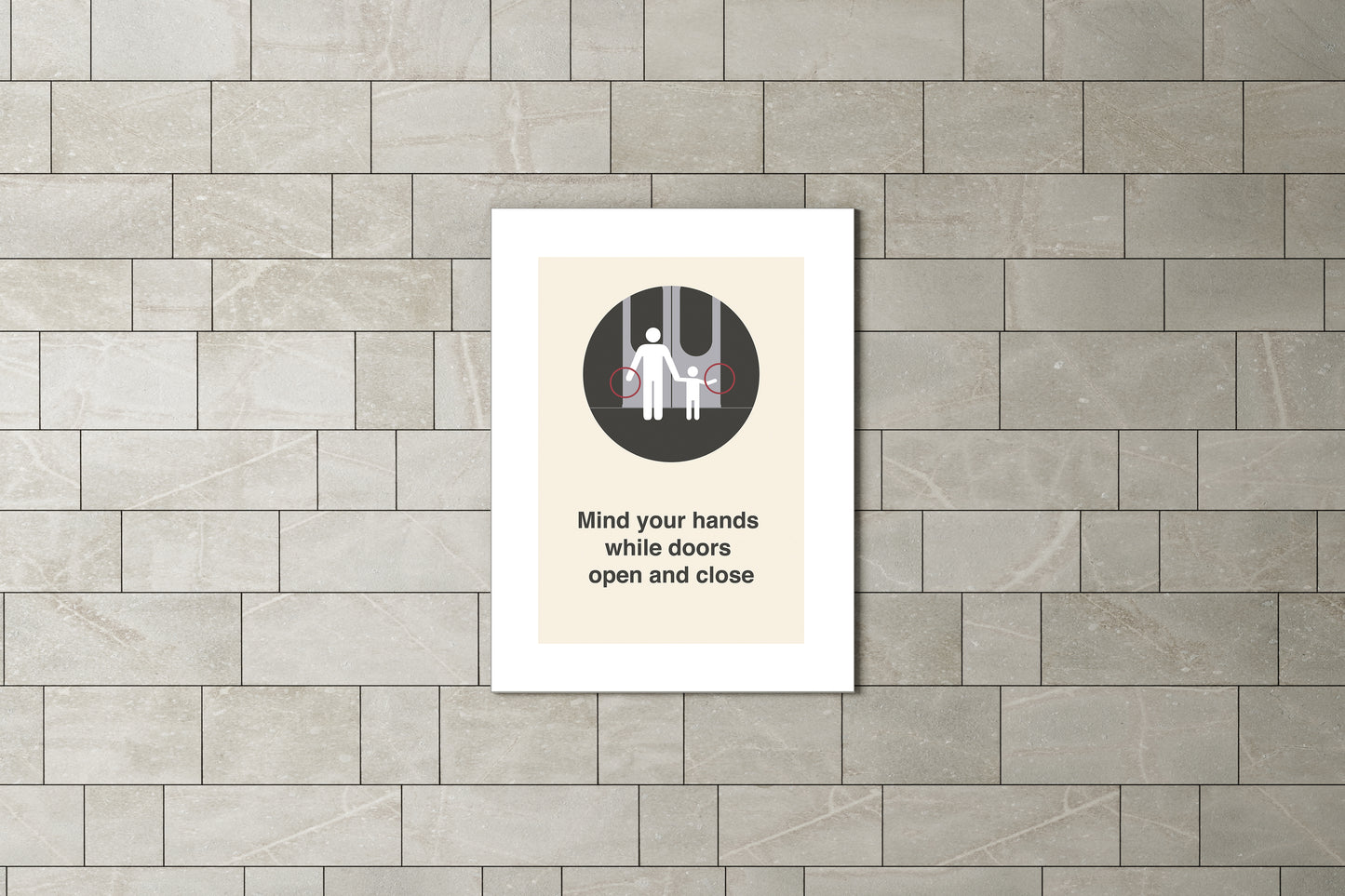 Sign Metro Mind Your Hands 60x80cm