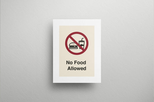 Sign Metro No Food 60x80cm