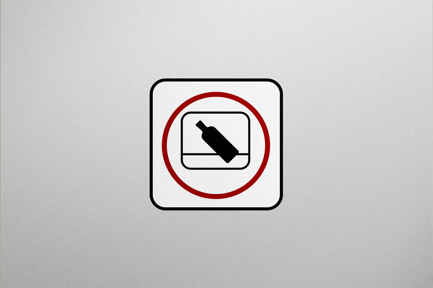 Sign Metro No Littering 10x10cm