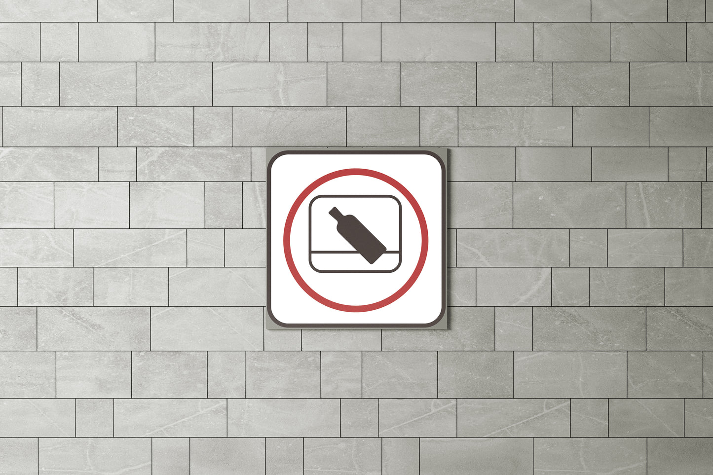 Sign Metro No Littering 10x10cm