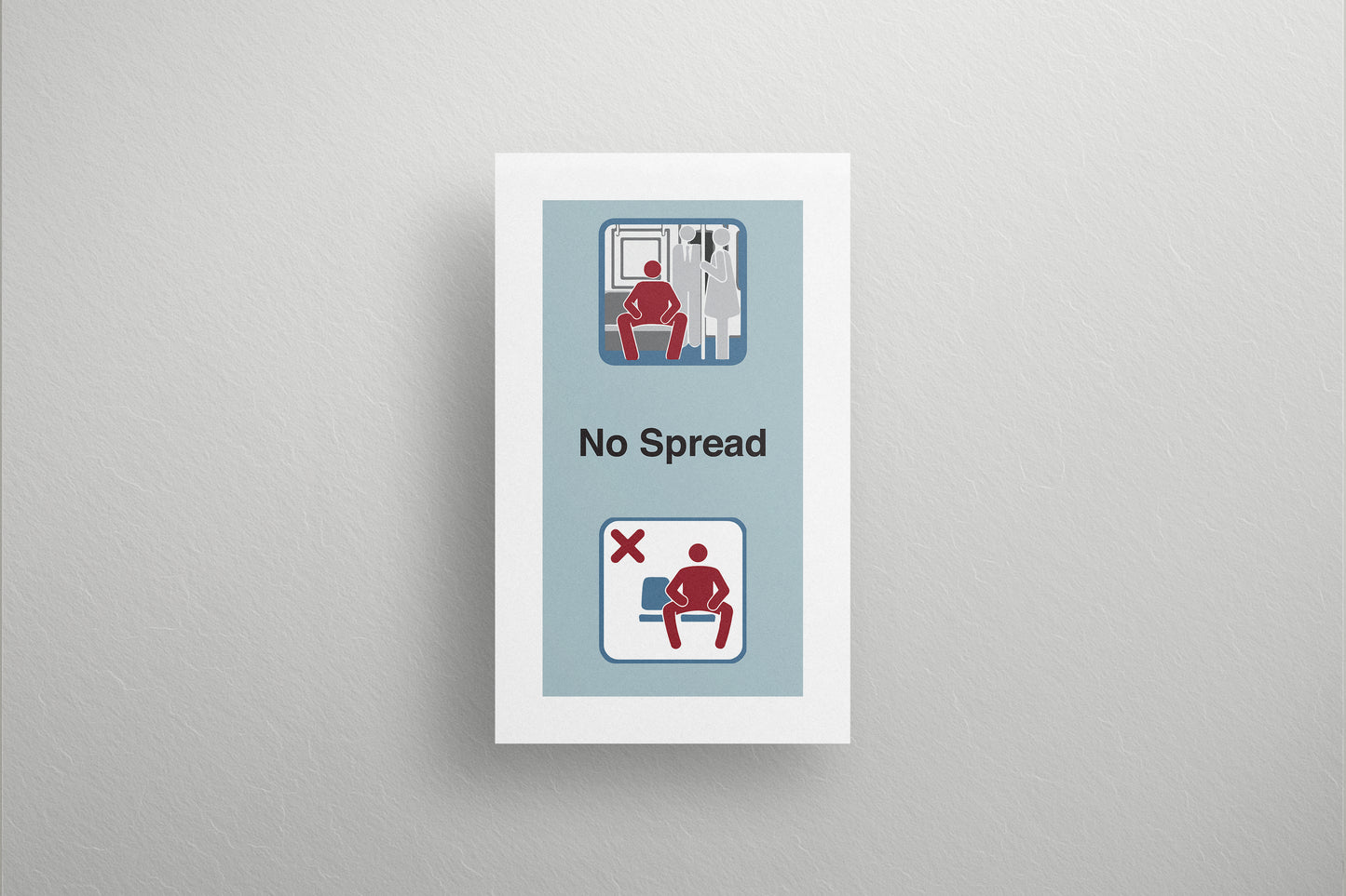 Sign Metro No Spread 60x100cm