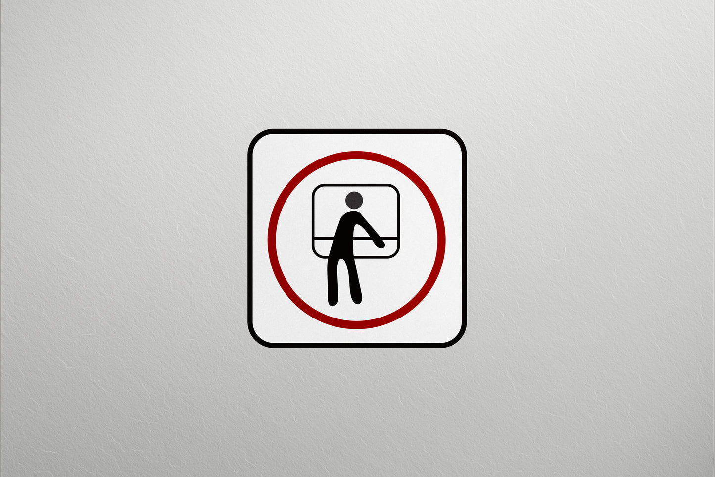 Sign Metro Not Look Out The Window 10x10cm