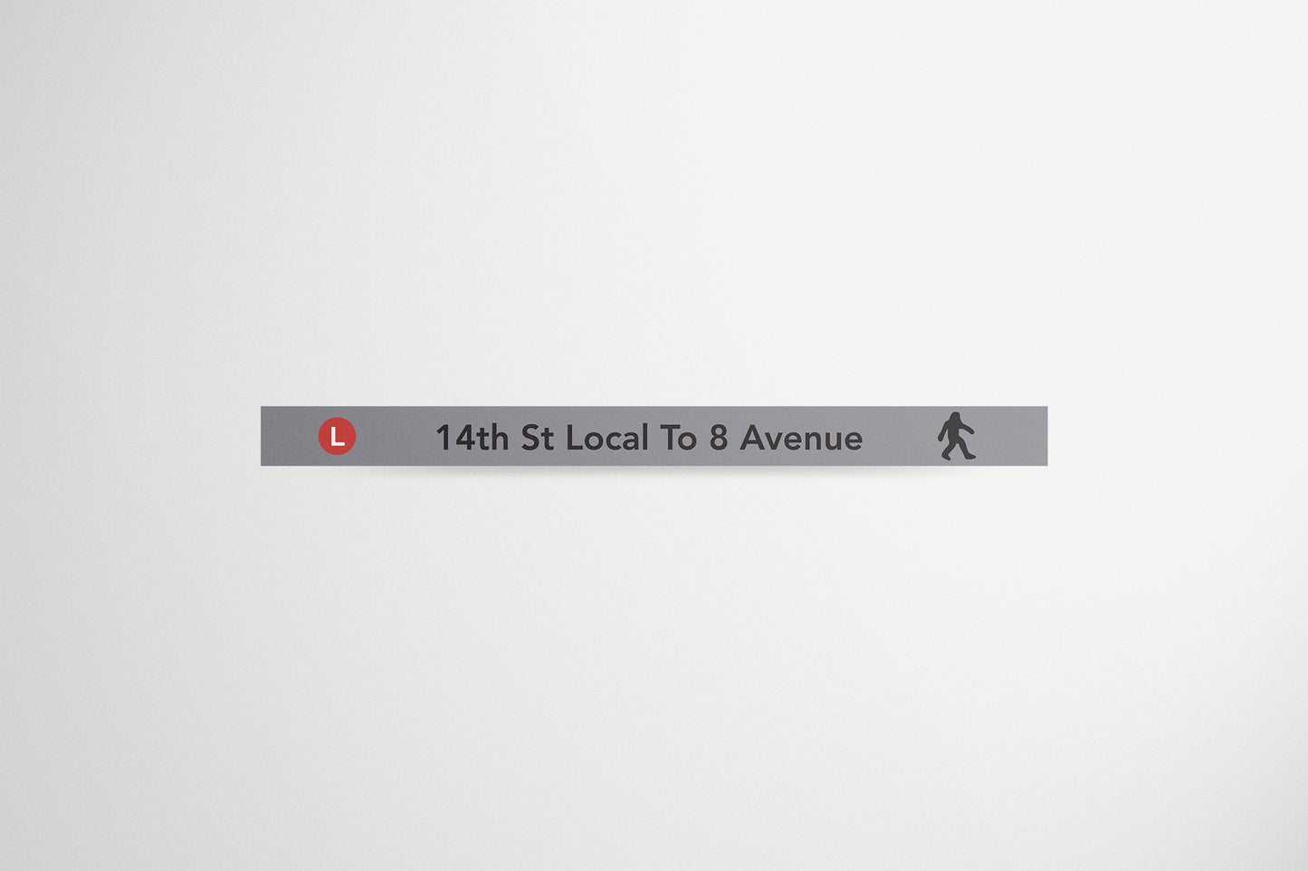Signage Metro 8 Avenue Grey 244x18.5cm