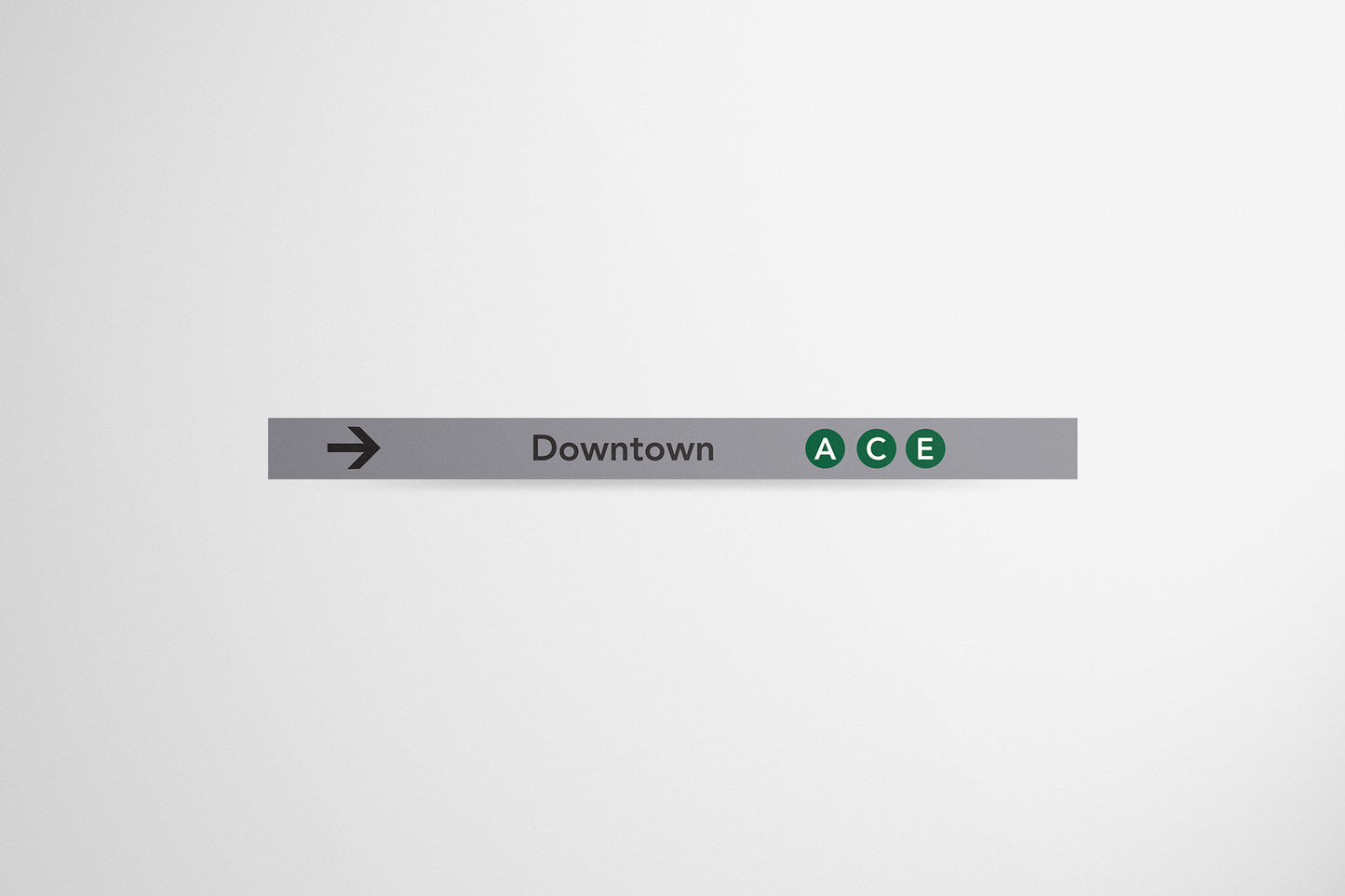 Signage Metro Downtown Grey 244x18.5cm