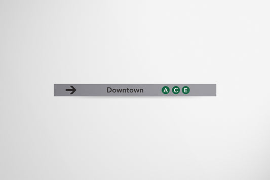 Signage Metro Downtown Grey 244x18.5cm