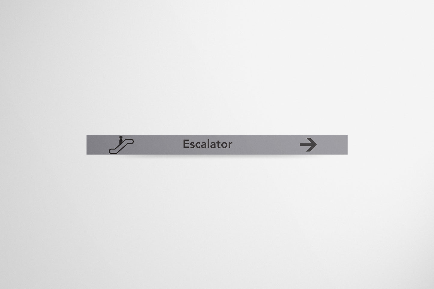 Signage Metro Escalator Grey 244x18.5cm