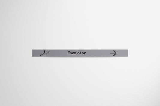 Signage Metro Escalator Grey 244x18.5cm