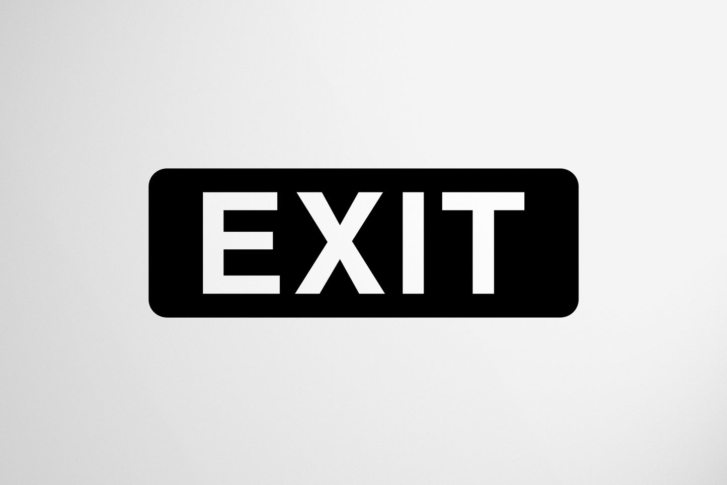 Signage Metro Exit Black 42x15cm