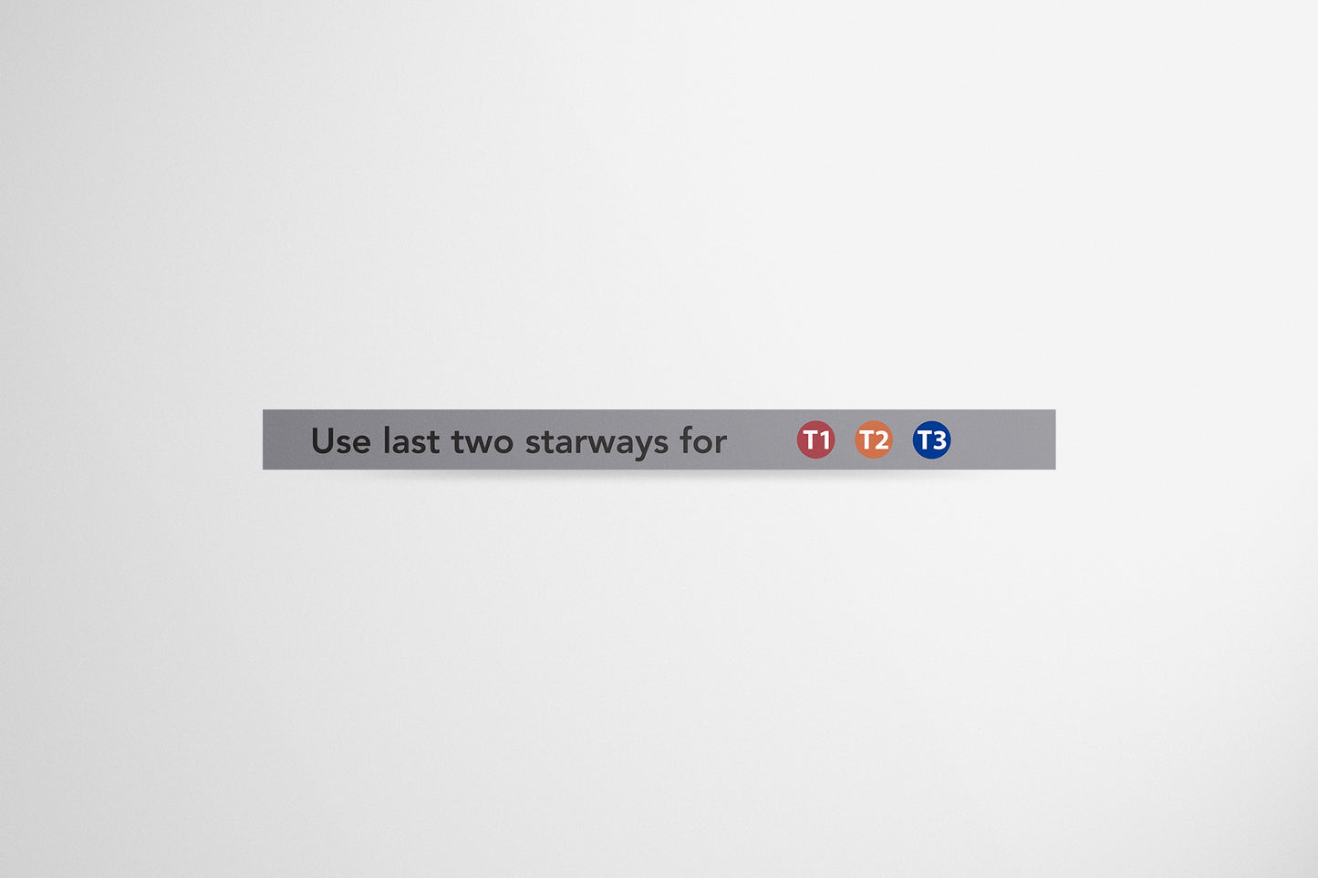 Signage Metro Use Starways Grey 244x18.5cm